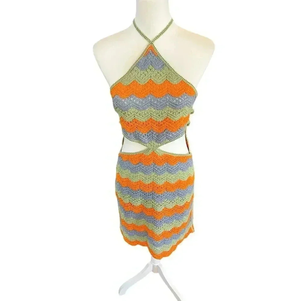 ZARA chroched mini dress limited edition womens size medium - Picture 4 of 12